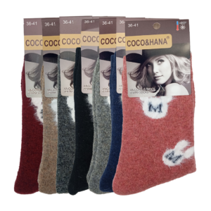 جوراب زنانه COCO وارداتی ساقدار پشمی بوکله